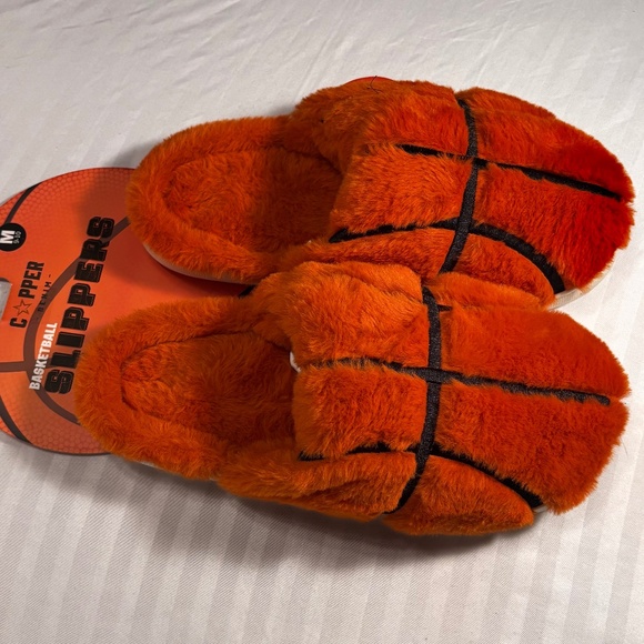 Copper Denim Football Slippers Orange/Black Size 9-10 M Slip On - Picture 1 of 10